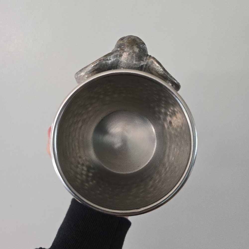 Pier 1 Imports Hammered Metal African Elephant Mug Cup - Picture 5 of 9